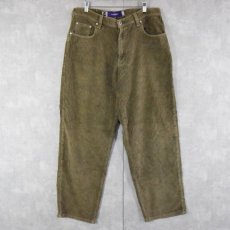 画像1: 90's Levi's SILVER TAB "BAGGY" 太畝コーデュロイパンツ カーキ W38 (1)