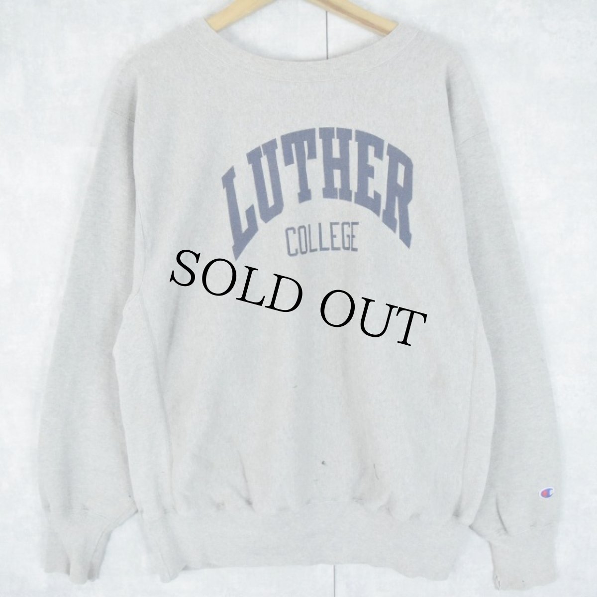 画像1: 90's Champion REVERSE WEAVE "LUTHER COLLEGE" プリントスウェット XL (1)