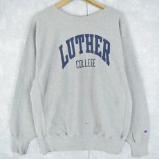 画像1: 90's Champion REVERSE WEAVE "LUTHER COLLEGE" プリントスウェット XL (1)