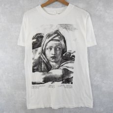 画像1: 90's Michelangelo "Sibilla Delfica" アートプリントTシャツ L (1)