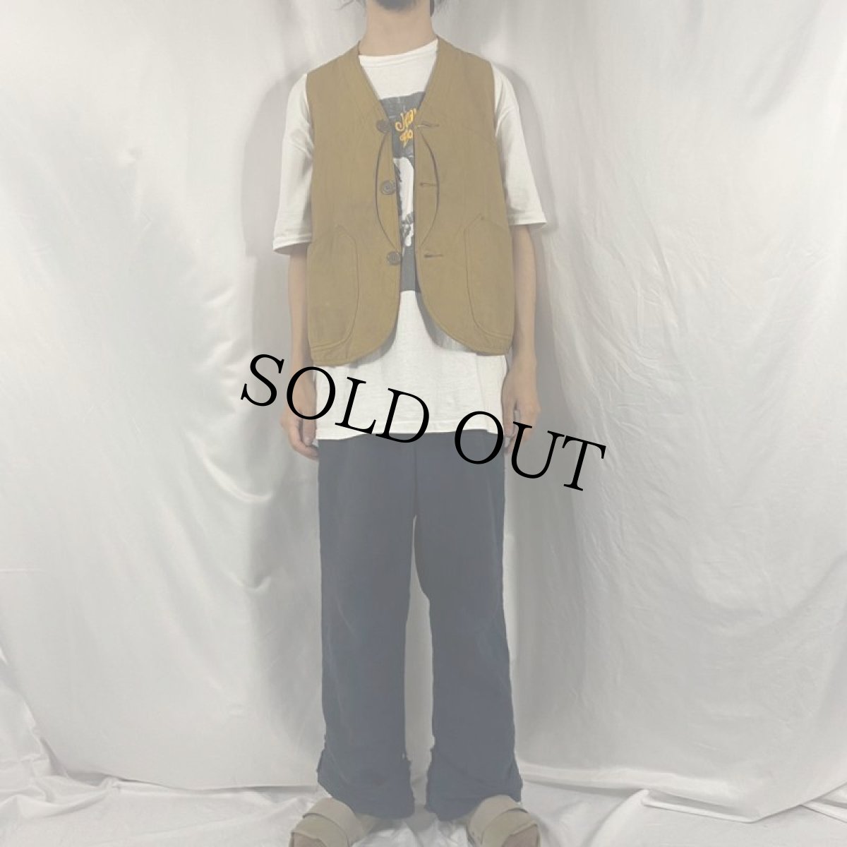 画像2: 30's HETTRICK MFG ハーフムーンポケットハンティングベスト (2)