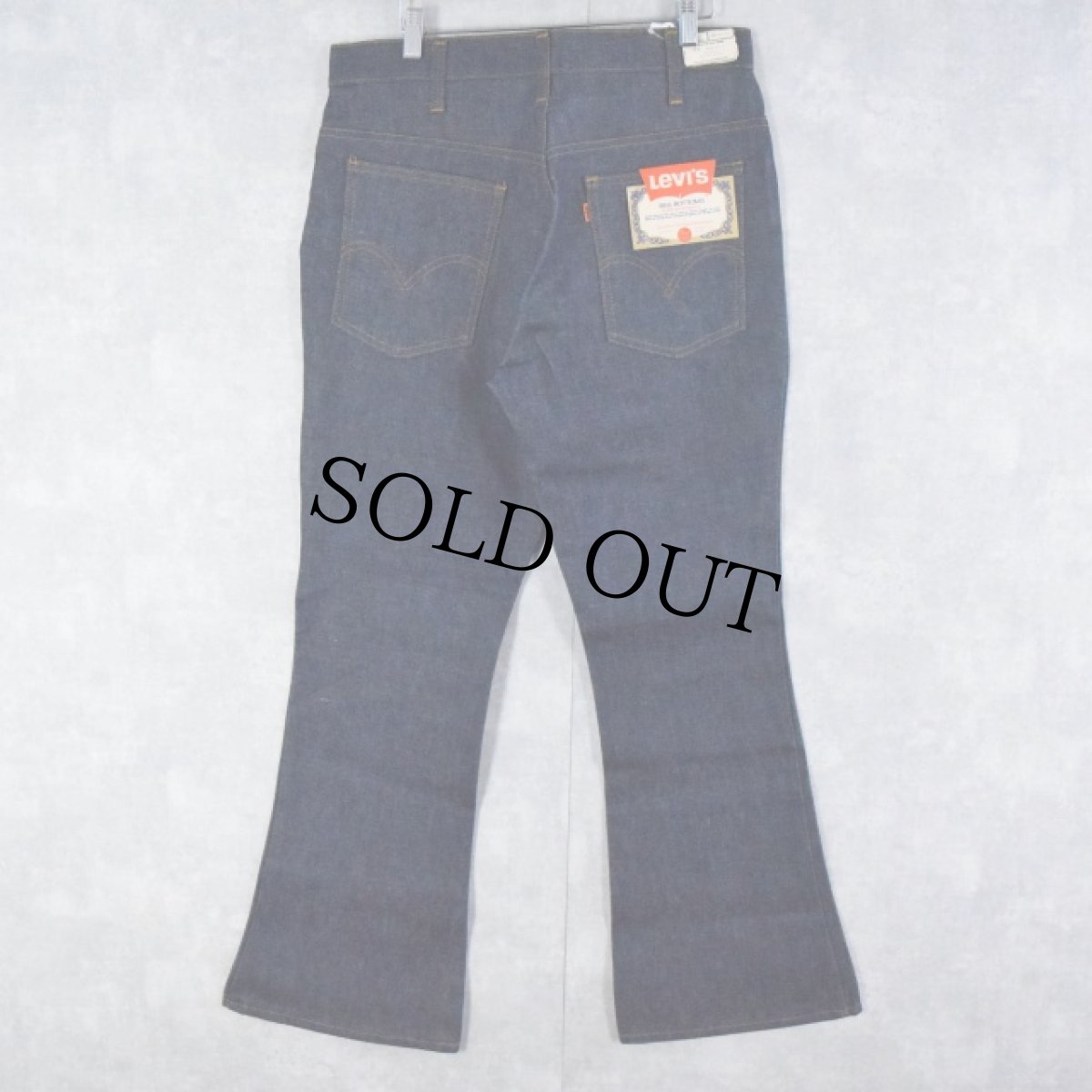 画像1: 70's Levi's 646-0217 ベルボトムデニムパンツ フラッシャー付きDEADSTOCK W33 (1)