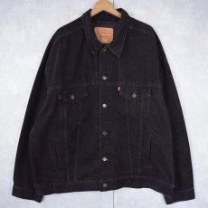 画像1: 90's Levi's 70507-4159 USA製 ブラックデニムジャケット XXL (1)