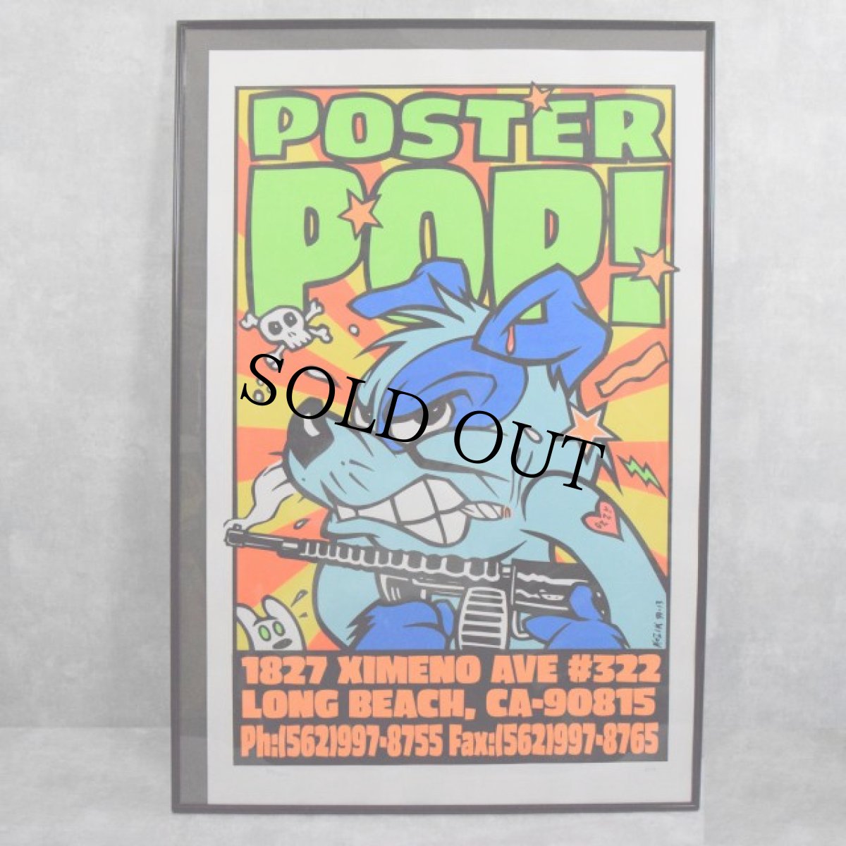 画像1: 90's Frank Kozik MAD DOG "POSTER POP!" poster サイン＆ナンバー入り (1)