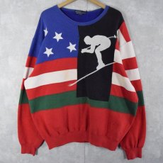 画像1: 90's POLO Ralph Lauren "SUICIDE SKI MAN" スウェット XL (1)