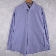 画像1: Brooks Brothers USA製 千鳥柄 コットンブロードホリゾンタルカラーシャツ XL (1)