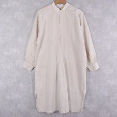 画像1: 1900〜1920s French Antiques リネンスモックシャツ (1)