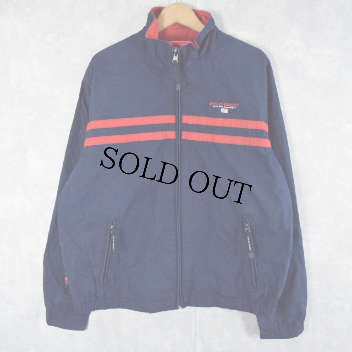 画像2: 90's POLO SPORT Ralph Lauren リバーシブル コットンスウィングトップ L (2)