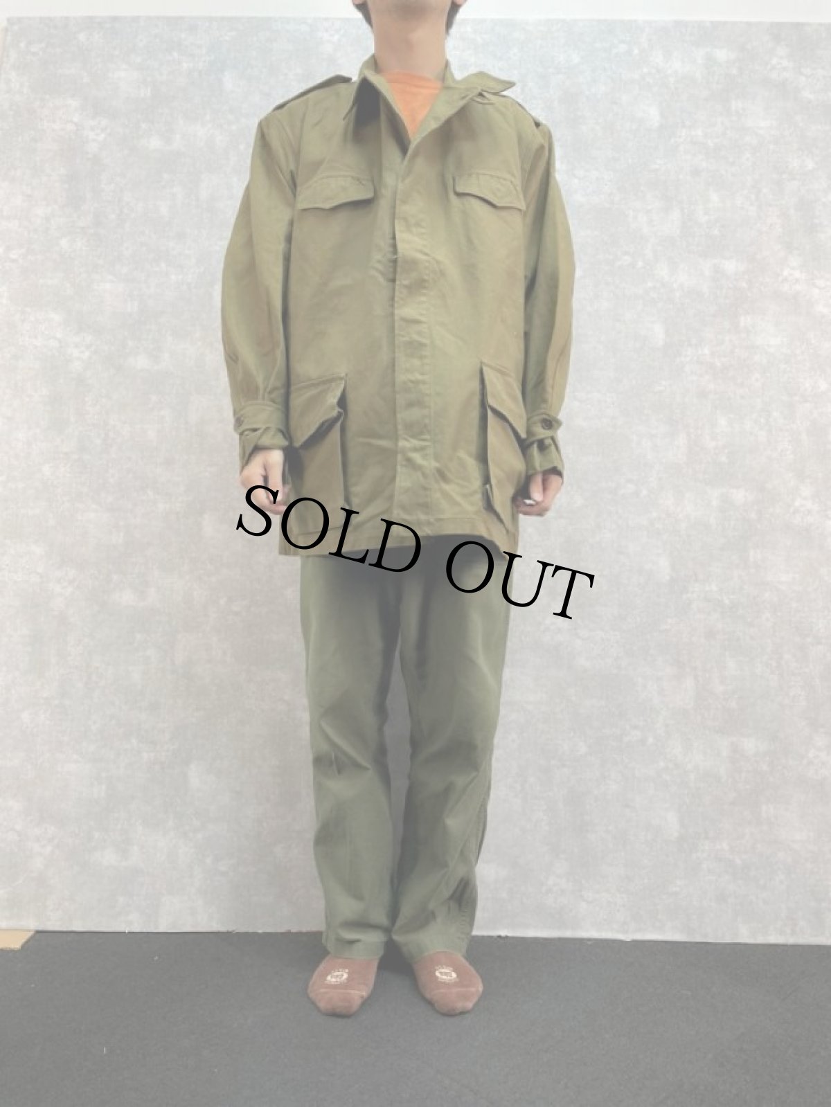 画像2: 40〜50's French Army M-47 フィールドジャケット 前期 (2)