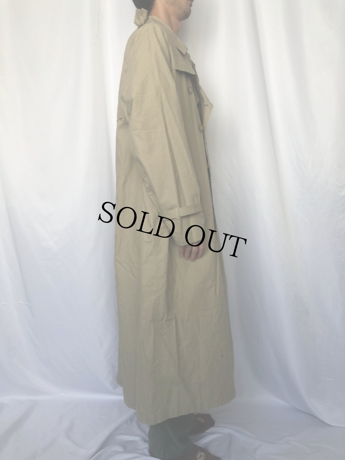 画像3: 90's〜 POLO Ralph Lauren 一枚袖 コットンポプリン トレンチコート L (3)