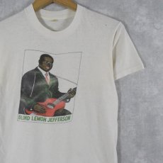 画像1: 80's Bilnd Lemon Jefferson ブルースシンガーTシャツ M (1)