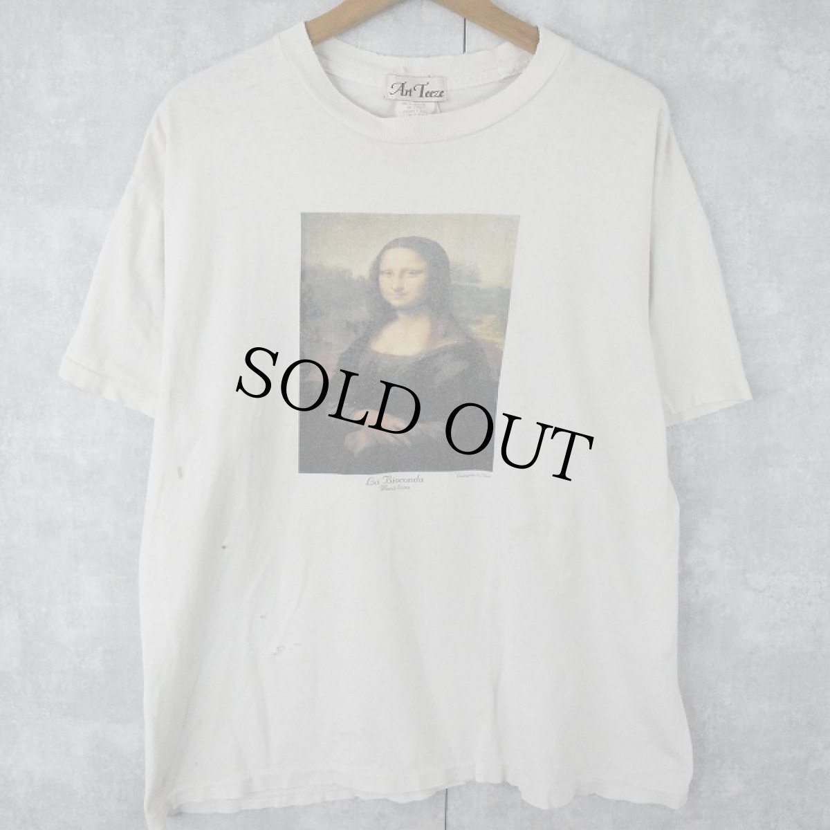 画像2: 90's Mona Lisa USA製 アートプリントTシャツ (2)