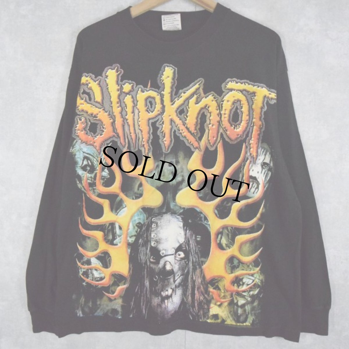 画像1: Slipknot ヘヴィメタルバンドロンT (1)