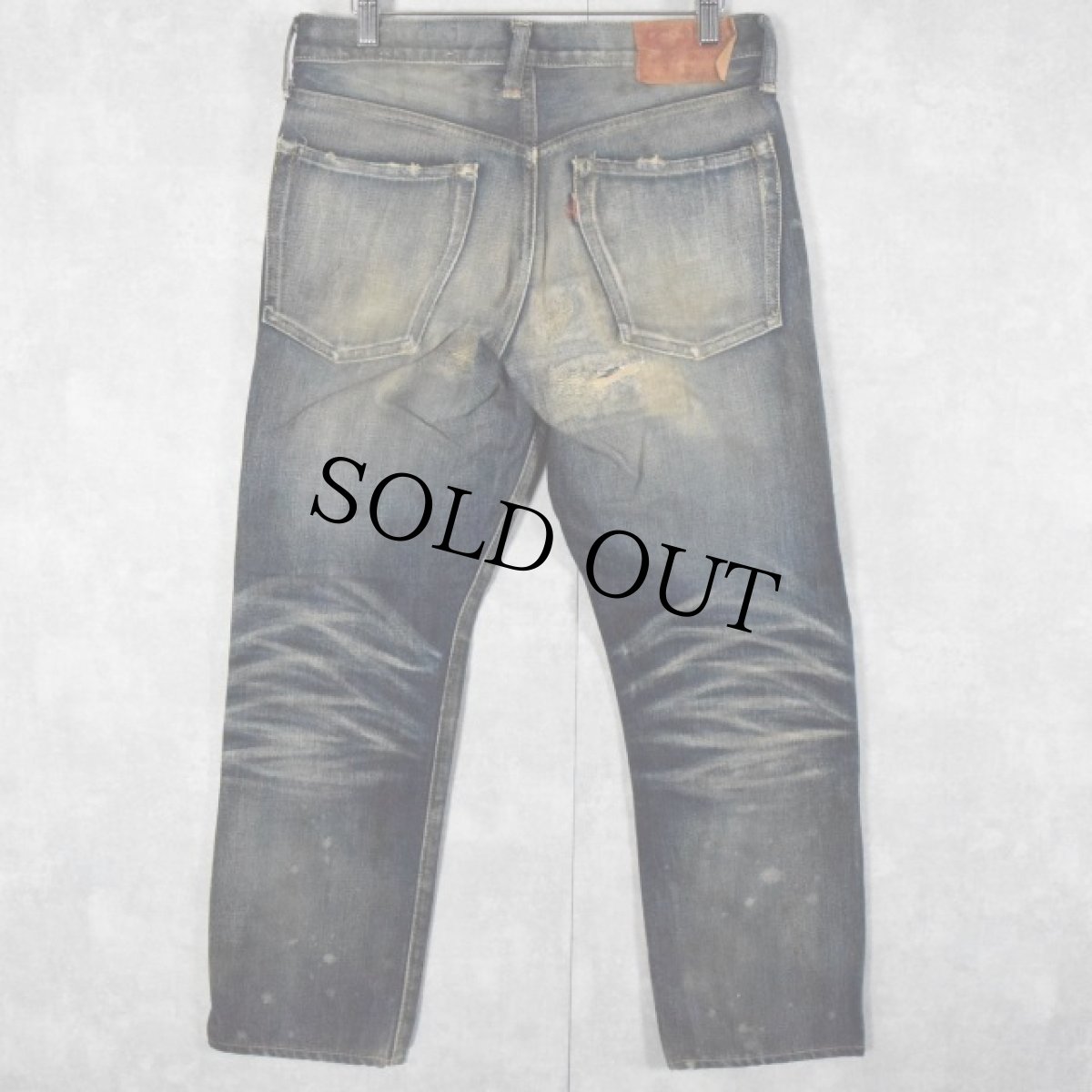 画像2: KAPITAL ボロ加工デニムパンツ W31 (2)