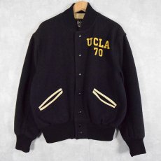 画像1: 50's Whiting "UCLA 70" チェーン刺繍 ウールスタジャン 44 (1)
