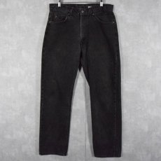 画像1: 90's Levi's 505 USA製 ブラックデニムパンツ W34 (1)