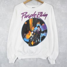 画像1: USA製 Prince and the Revolution "Purple Rain" 大判プリントスウェット XL (1)