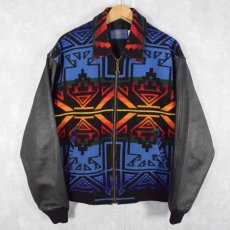 画像1: 90's PENDLETON レザー切り替えジャケット  (1)