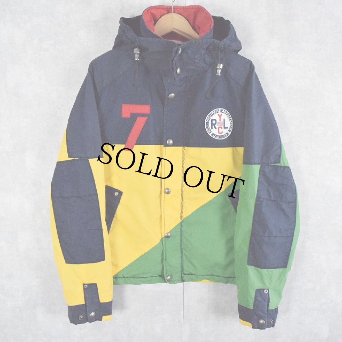 画像2: Ralph Lauren "YACHT CLUB RL-67" コットンナイロン セーリングジャケット L (2)