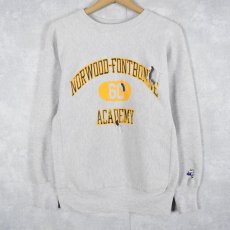 画像1: 90's Champion REVERSE WEAVE USA製 "NORWOOD-FONTBONNE ACADEMY" プリントスウェット M (1)