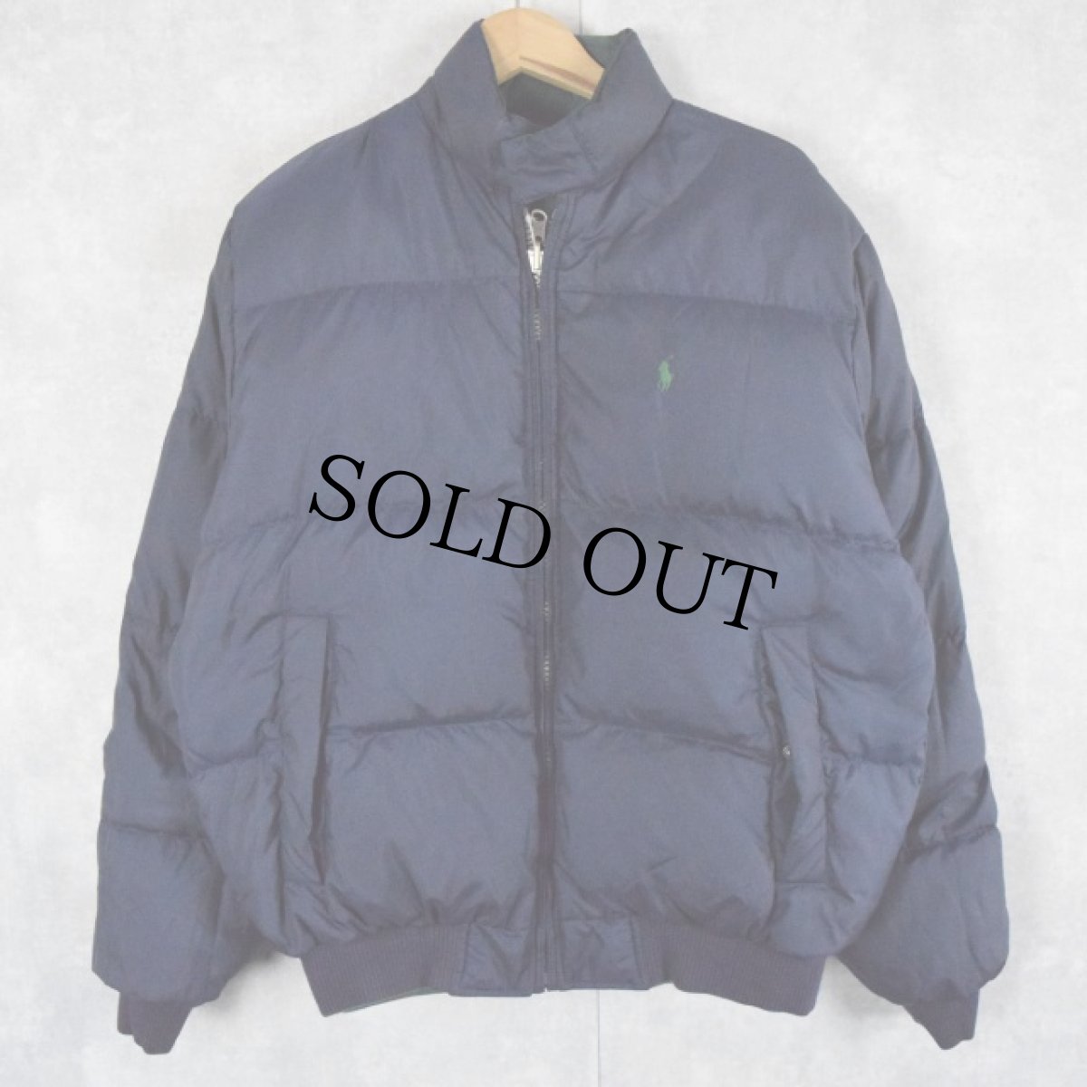 画像2: POLO Ralph Lauren ロゴ刺繍 リバーシブルダウンジャケット S (2)