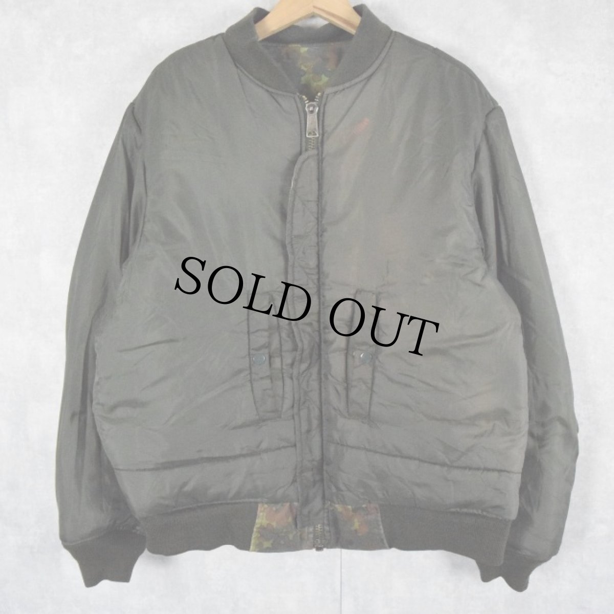 画像2: カモ柄 MA-1 TYPE リバーシブルジャケット XL (2)