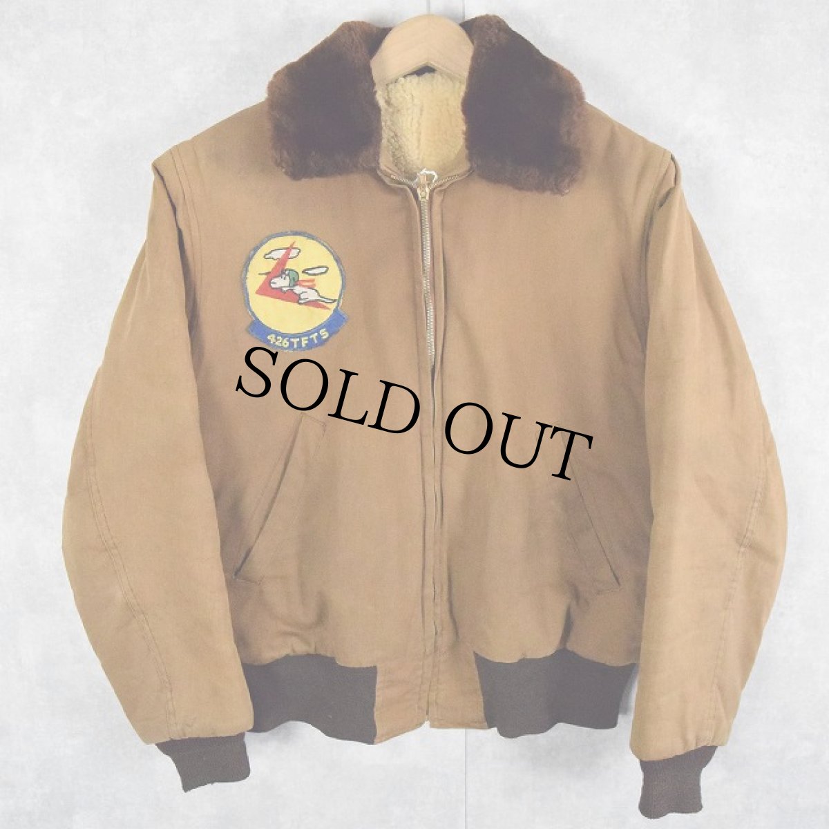 画像2: 50〜60's 民間用 B-15 "G.A.DEVERY" ハンドペイント フライトジャケット 40 (2)