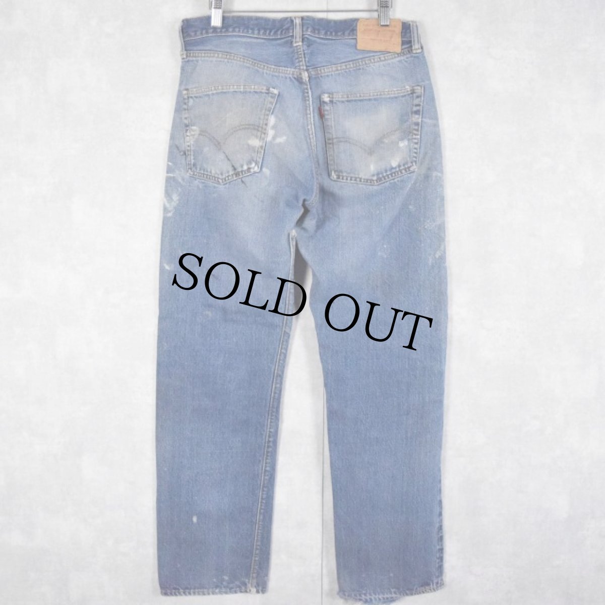 画像2: 60's〜70's LEVI'S 501 BIGE デニムパンツ W33 (2)