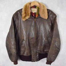 画像1: 50's McGREGOR USA製 "Goatskin" レザージャケット 46 (1)