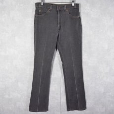 画像1: 90's Levi's 517 USA製 ブーツカット ブラックデニムパンツ W31 (1)