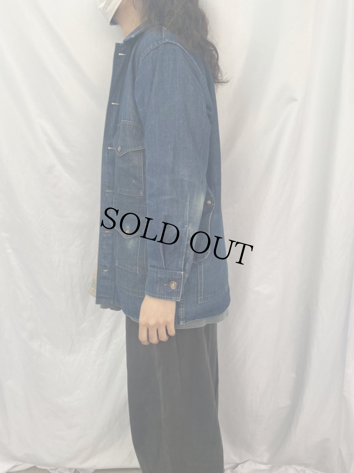 画像3: 90's FILSON×Levi's USA製 デニムクルーザーコート M (3)