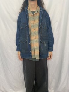 画像2: 90's FILSON×Levi's USA製 デニムクルーザーコート M (2)