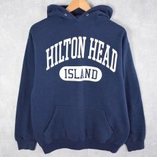 画像1: 90's USA製 "HILTON HEAD ISLAND" スウェットフーディー M (1)
