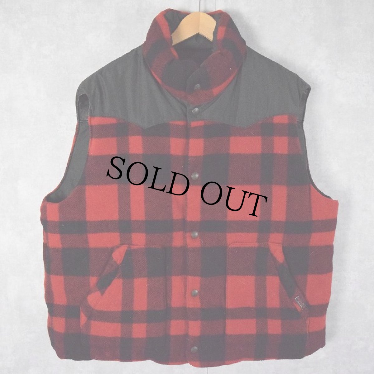 画像2: POLO Ralph Lauren リバーシブル レザーヨーク切り替え ダウンベスト XXL (2)