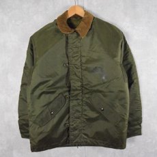 画像1: 80's U.S.NAVY A-1 Extreme Cold Weather Impermeable ナイロンデッキジャケット SMALL (1)