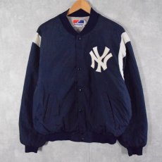 画像1: 90's Swingster USA製 "New York Yankees" ベースボールジャケット L (1)