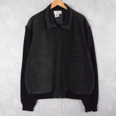 画像1: Peter Et Jon CLOTHING ニット切り替え ヌバックレザージャケット 3X (1)