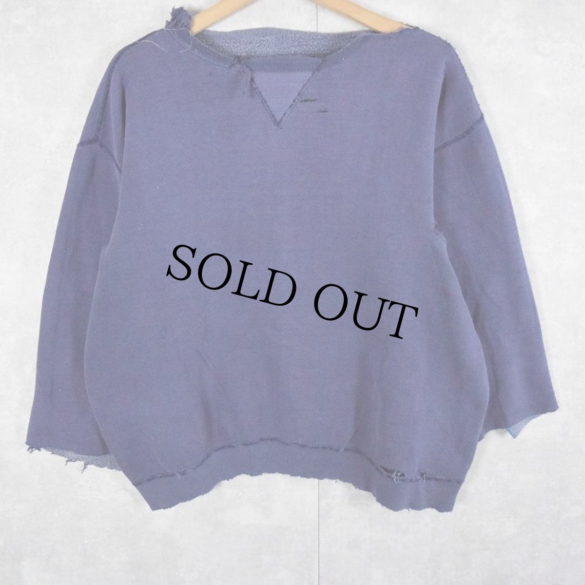 画像2: 50's 前V "VALDOSTA" パッチ付き カットオフスウェット (2)