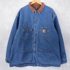 画像1: 90's Carhartt ブランケットライナー デニムカバーオール XXL REGULAR (1)