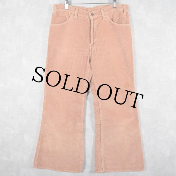 70年代 70s サーモンピンク フレア リーバイス 白タグ