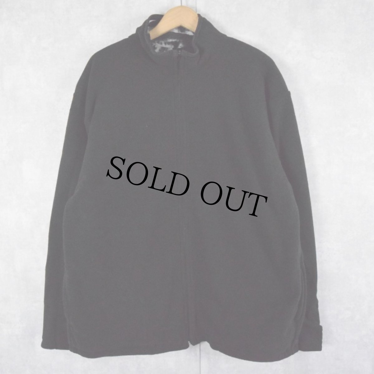 画像2: オオカミ柄 リバーシブルフリースジャケット タグ付き未使用 L (2)