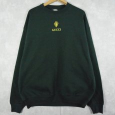 画像2: 90's USA製 ブート GUCCI ロゴプリントスウェット XL (2)