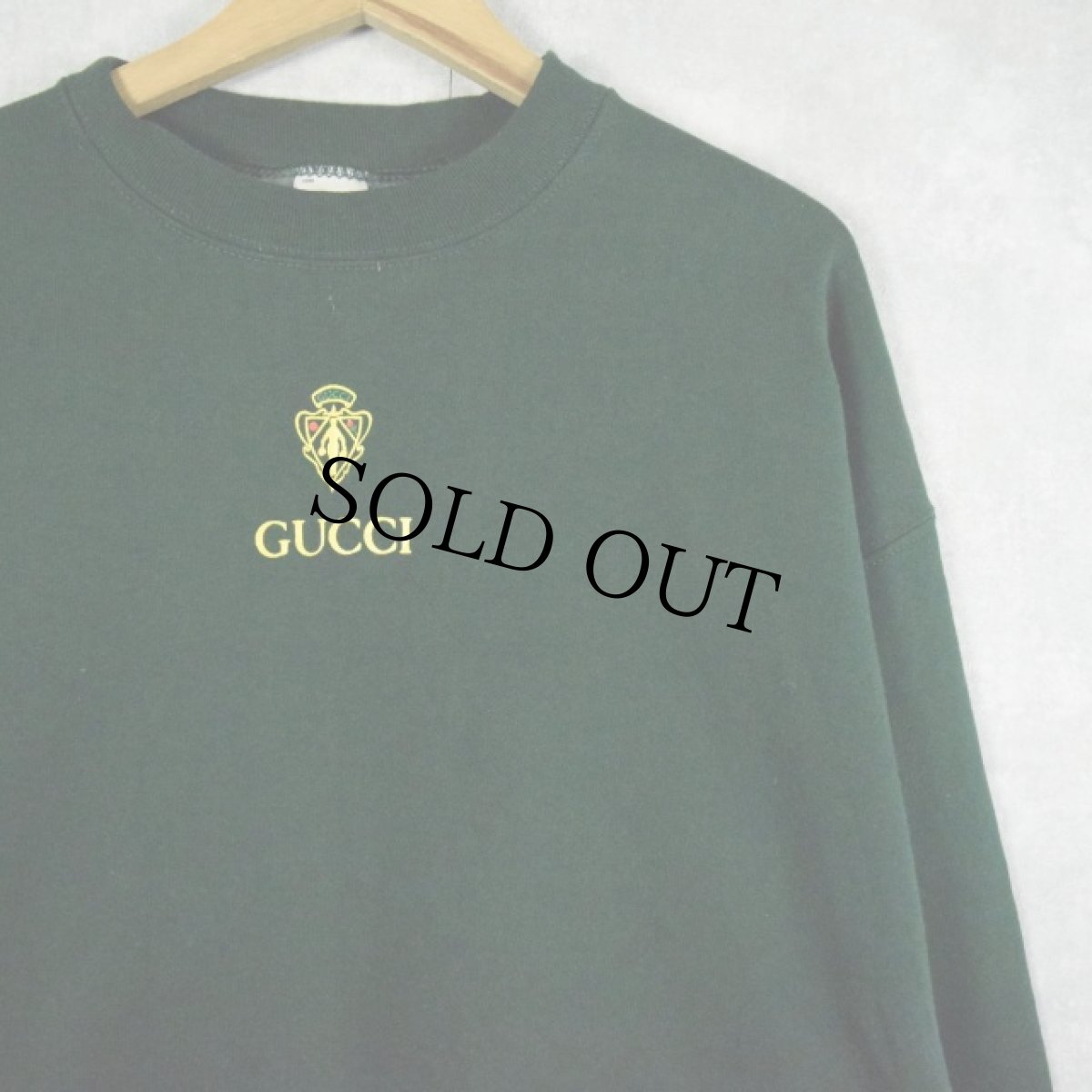 画像1: 90's USA製 ブート GUCCI ロゴプリントスウェット XL (1)