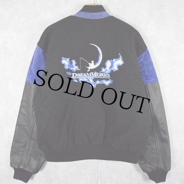 90s ドリームワークス DREAMWORKS レザースタジャン/ヴィンテージ