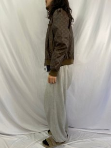 画像3: 80's ブート LOUIS VUITTON モノグラム柄 メンバーズオンリータイプ シングルライダースジャケット L (3)