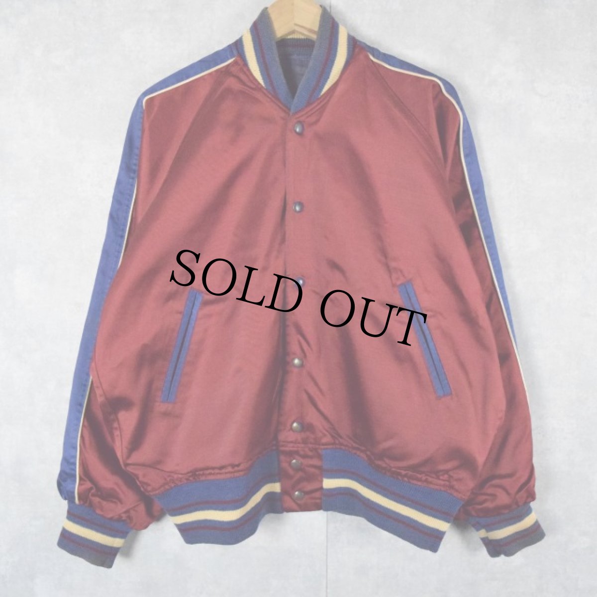 画像2: 50's Tackle Twill "U.S. ARMED FORCES SOCCER TEAM" パッチ付き リバーシブル レーヨンスポーツジャケット size42 (2)