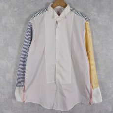 画像1: Brooks Brothers USA製 ストライプ柄 クレイジーパターン ウィングカラーシャツ (1)