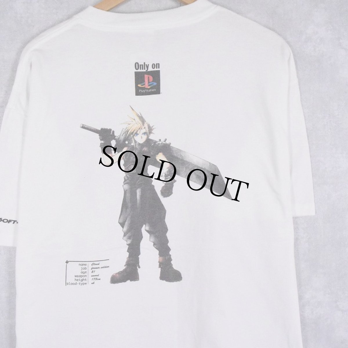 画像1: 90's FINAL FANTASY VII ゲームプリントTシャツ XL (1)