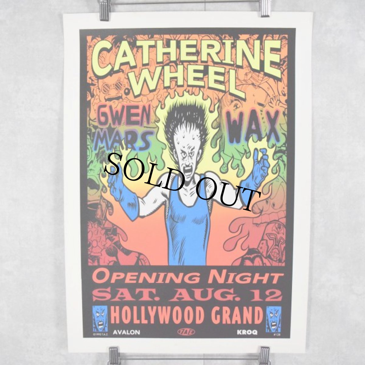 画像1: 1995 TAZ "Catherine Wheel Gwen Mars Wax Hollywood Grand" poster (1)