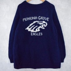 画像1: MONONA GROVE EAGLES ロゴ柄 ニットセーター (1)